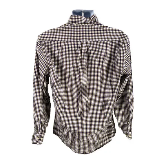 Peter Millar Men's Purple/Brown Plaid Casual Button Up Shirt Sz M - Picture 2 of 3